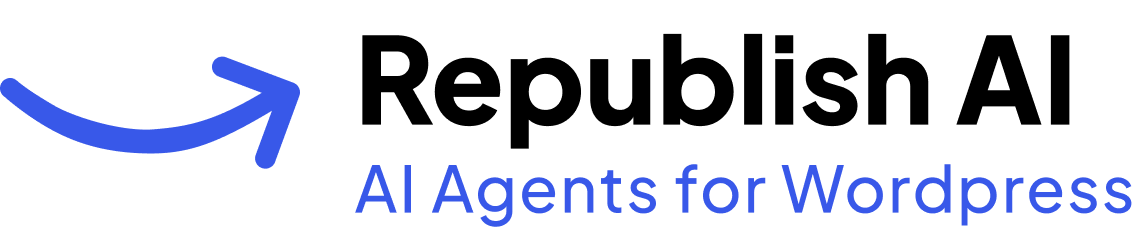 Republish AI WordPress SEO content platform logo