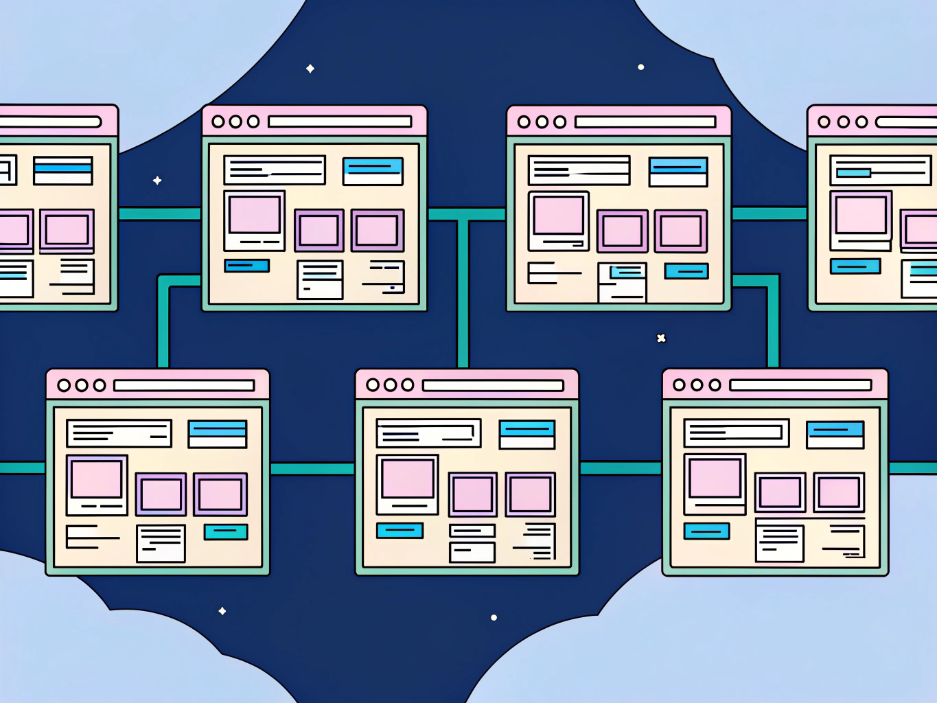 Nexus internal linking network for ecommerce store content