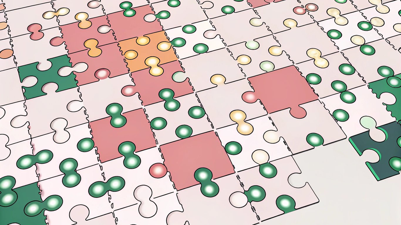 Illustration of data points forming a complete picture.