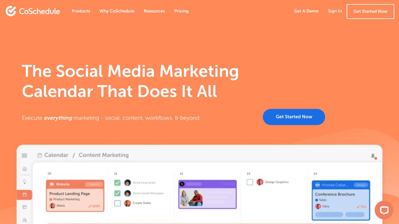CoSchedule dashboard