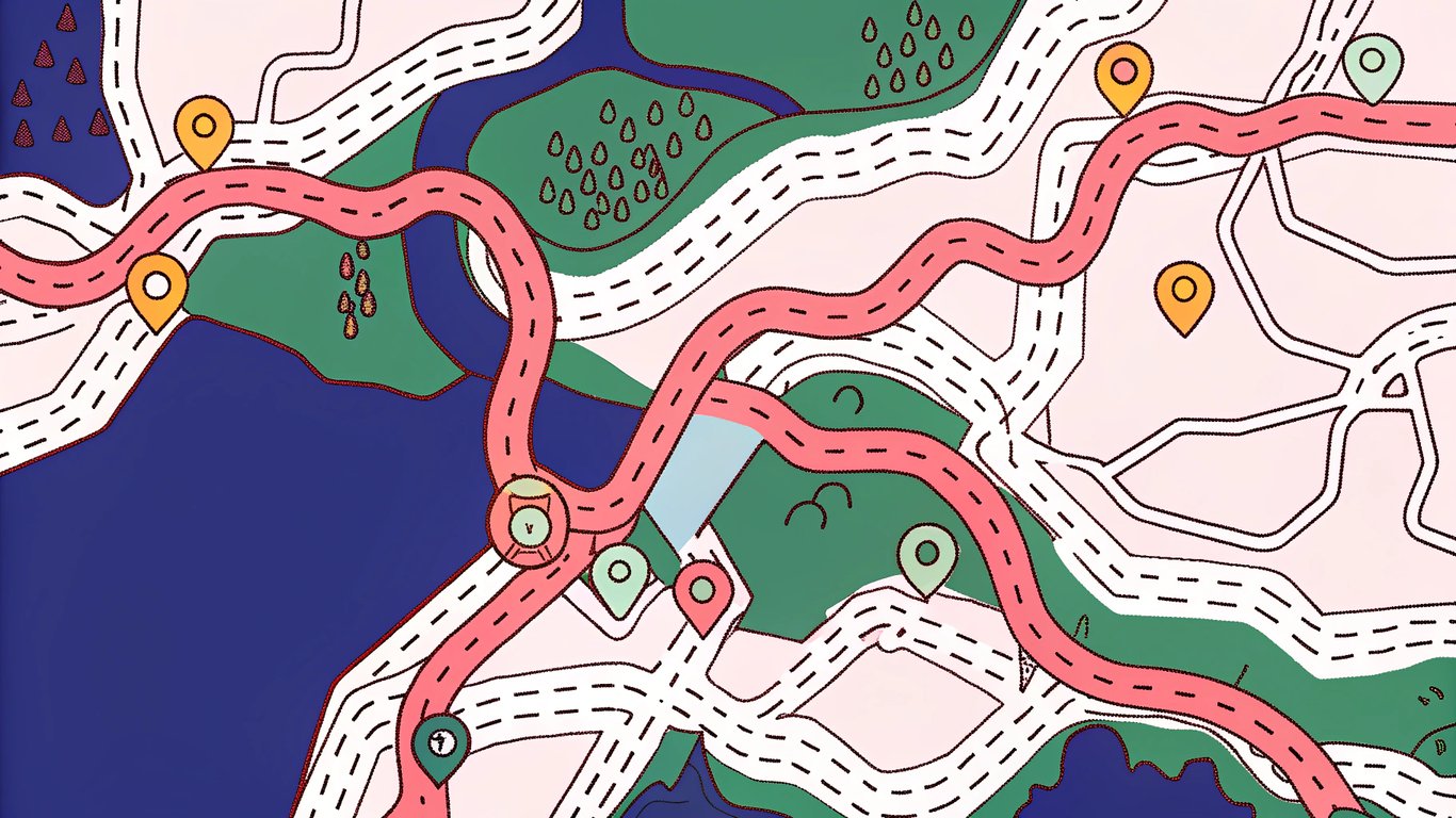 Illustration of a customer journey map