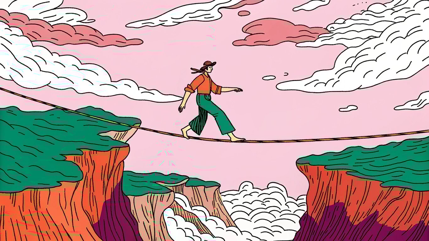 Metaphorical illustration of the challenges of maintaining blog traffic.