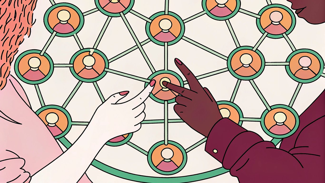 Network of interconnected nodes representing backlinks.