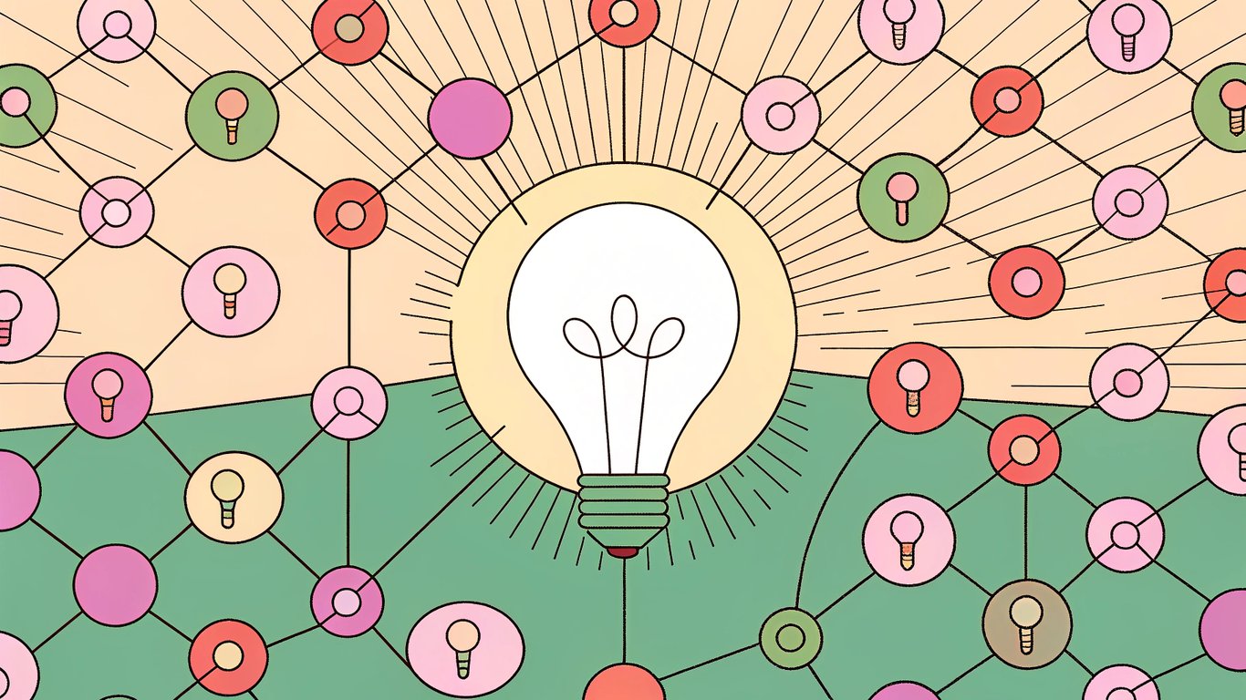 AI illuminating connections between search queries.
