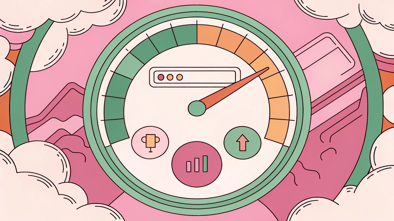 Website performance metrics showing speed and user experience, illustrating Core Web Vitals.