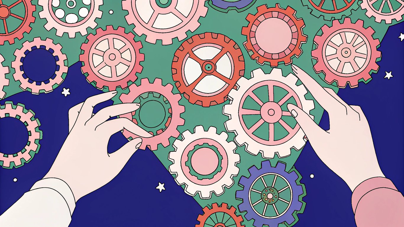Illustration of a streamlined content workflow