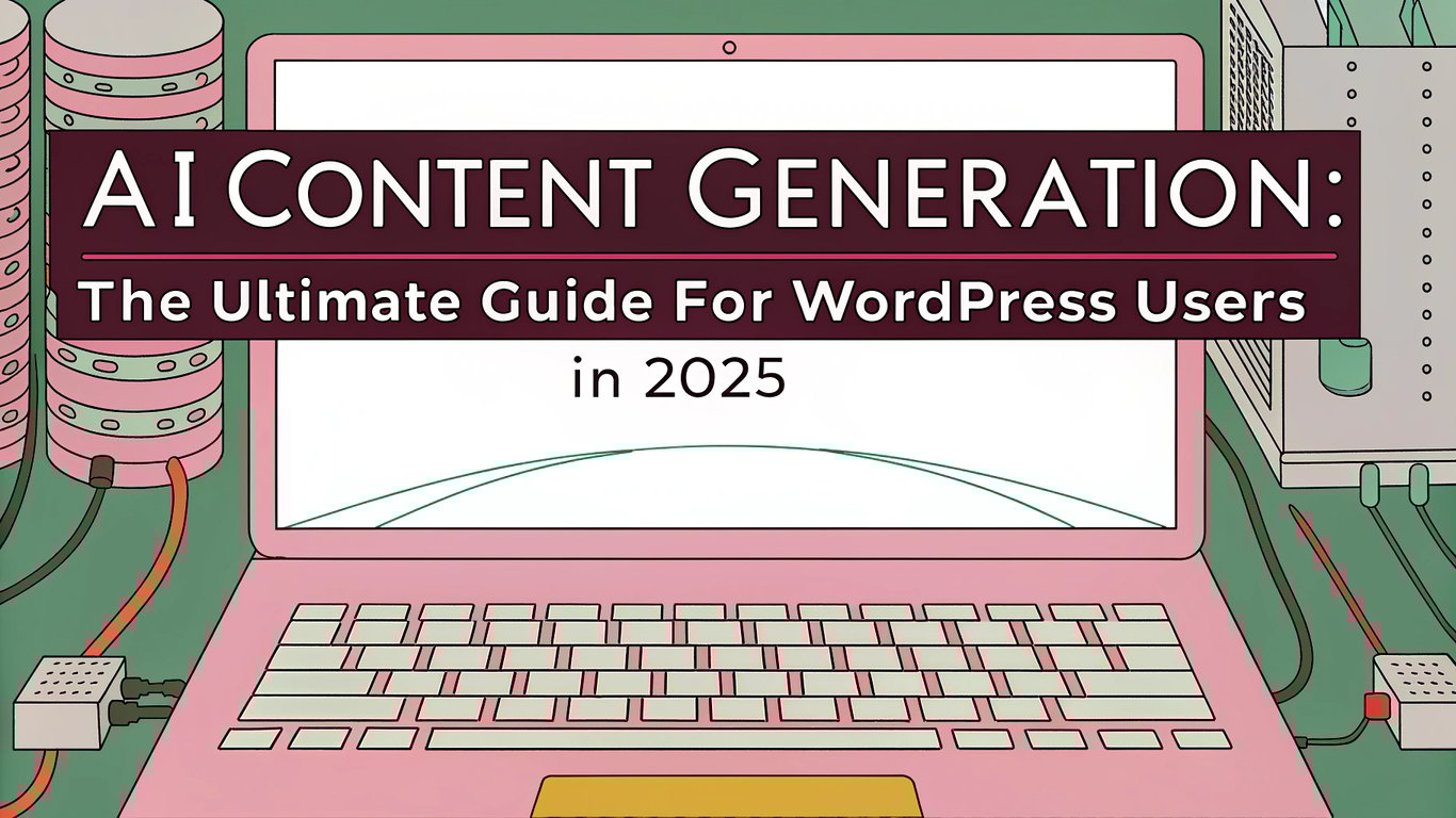 Professional featured image for article about AI Content Generation: The Ultimate Guide for WordPress Users in 2025