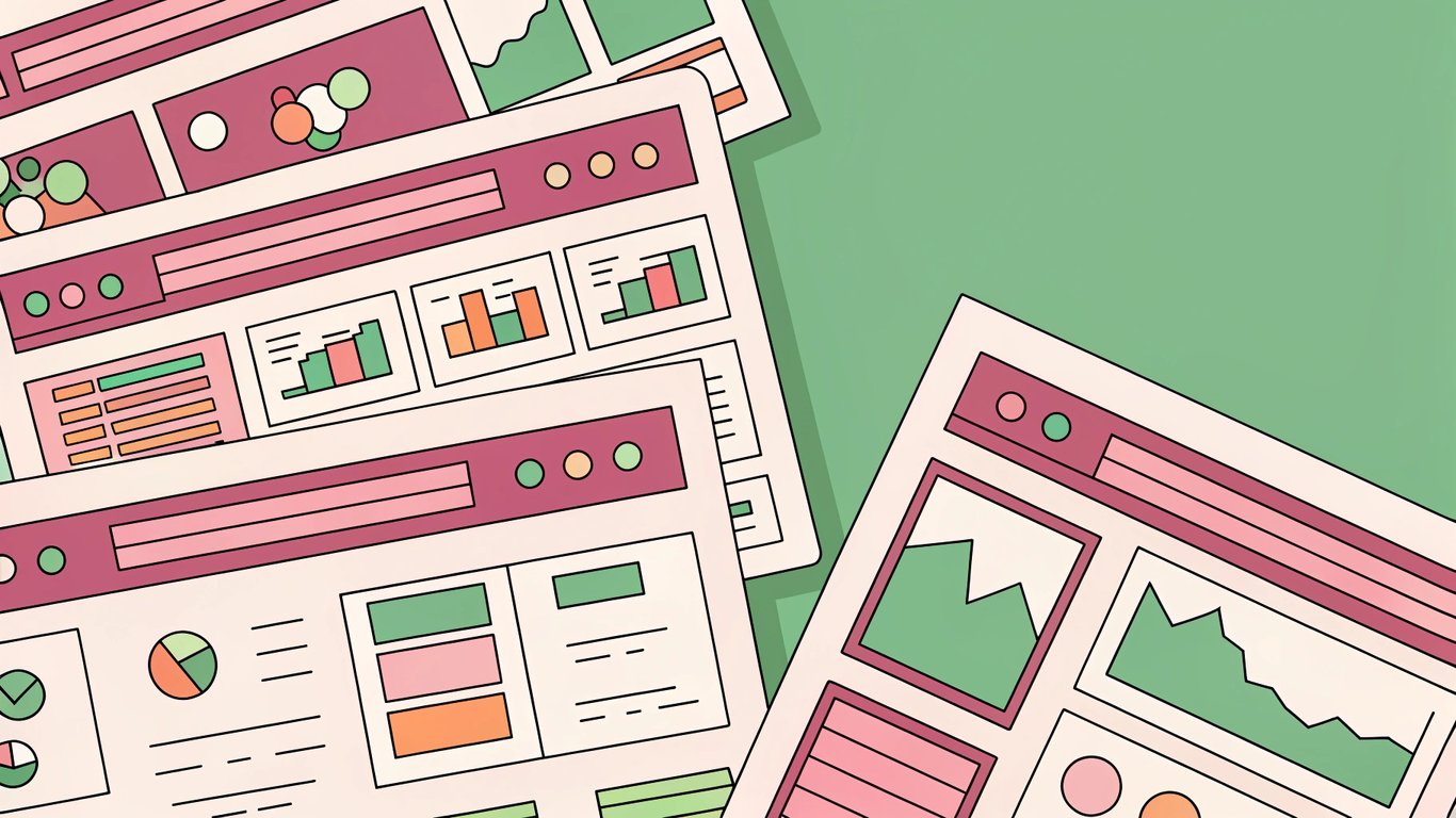 Illustration of a dynamic search engine results page showing AI overviews and organic results.