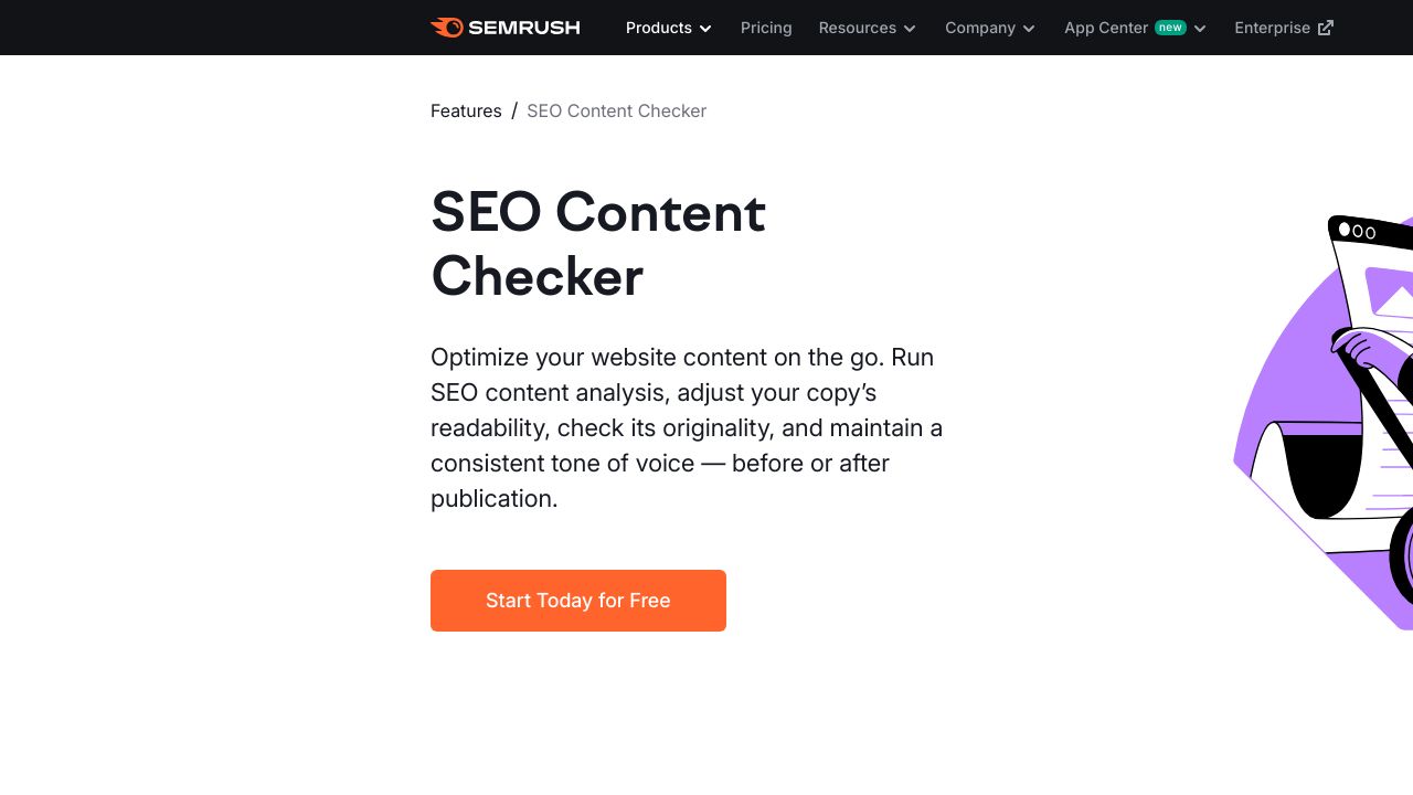 Screenshot of the SEMrush SEO Writing Assistant plugin in action within a content editor