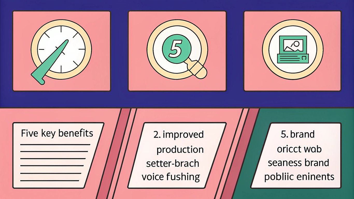 Visual representation of the benefits of AI tools for WordPress publishers