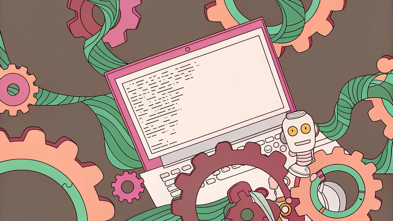 A robot assistant optimizing a website, representing an SEO plugin.