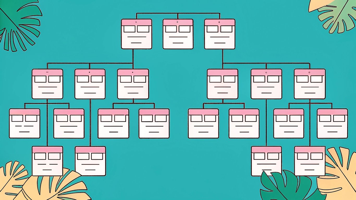 A clear, hierarchical diagram representing a well-organized website structure.