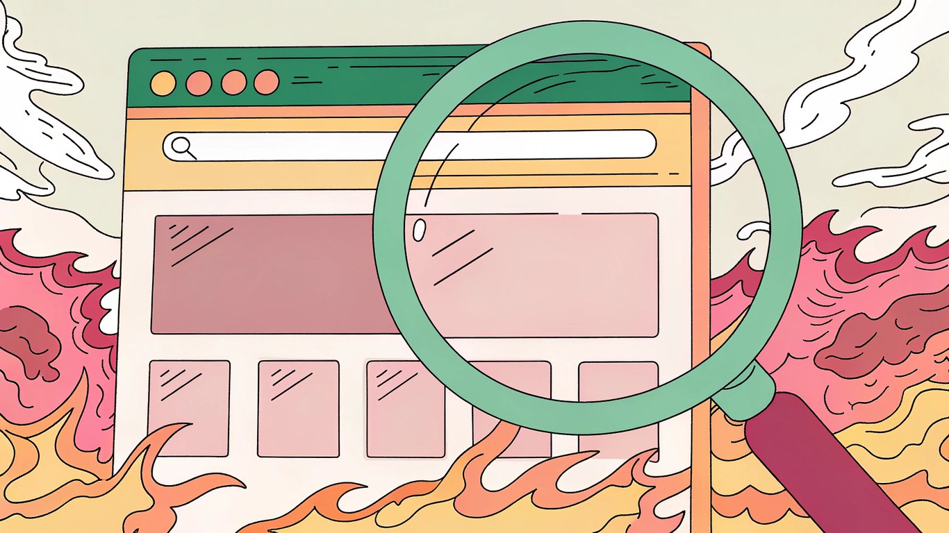 Illustration of top search results being highlighted, representing search engine competition.