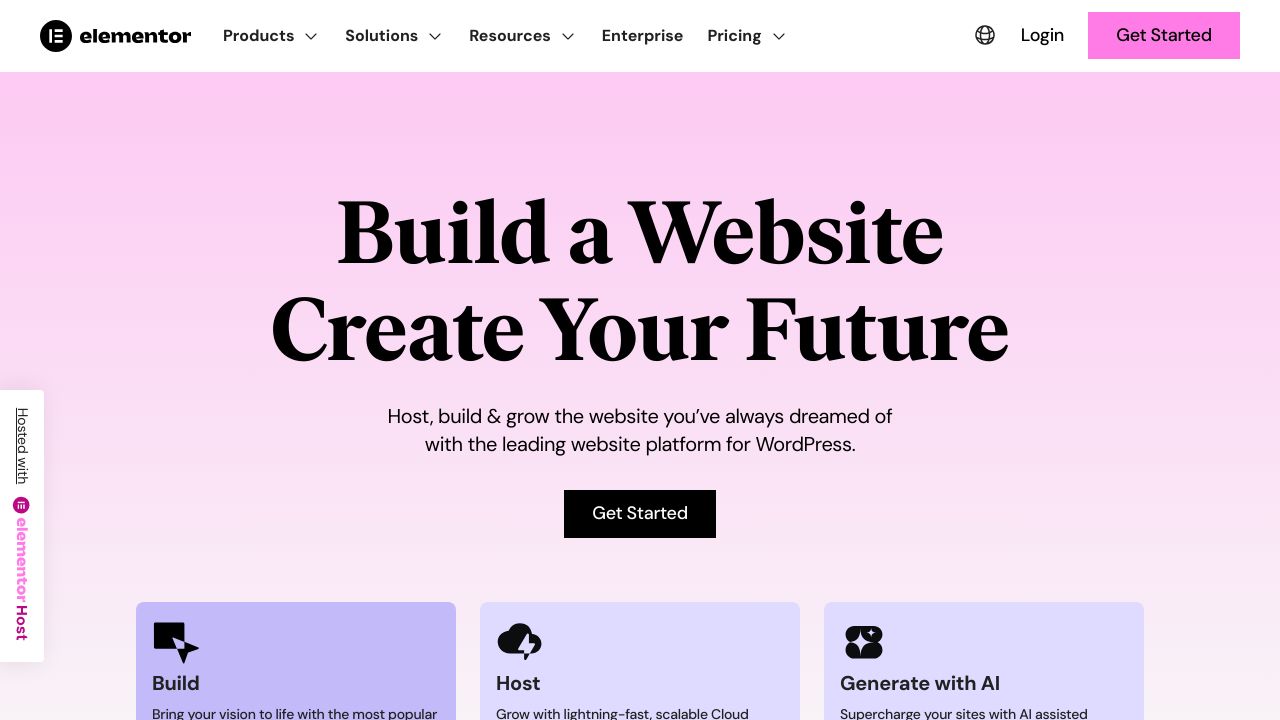 Screenshot of http://elementor.com/