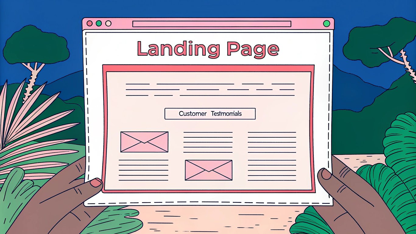 Illustration of a high-converting landing page layout.
