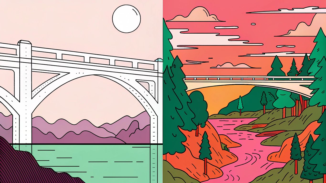 Metaphorical bridge connecting website content to search engine results