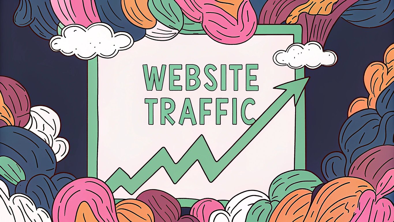 Website traffic growth chart
