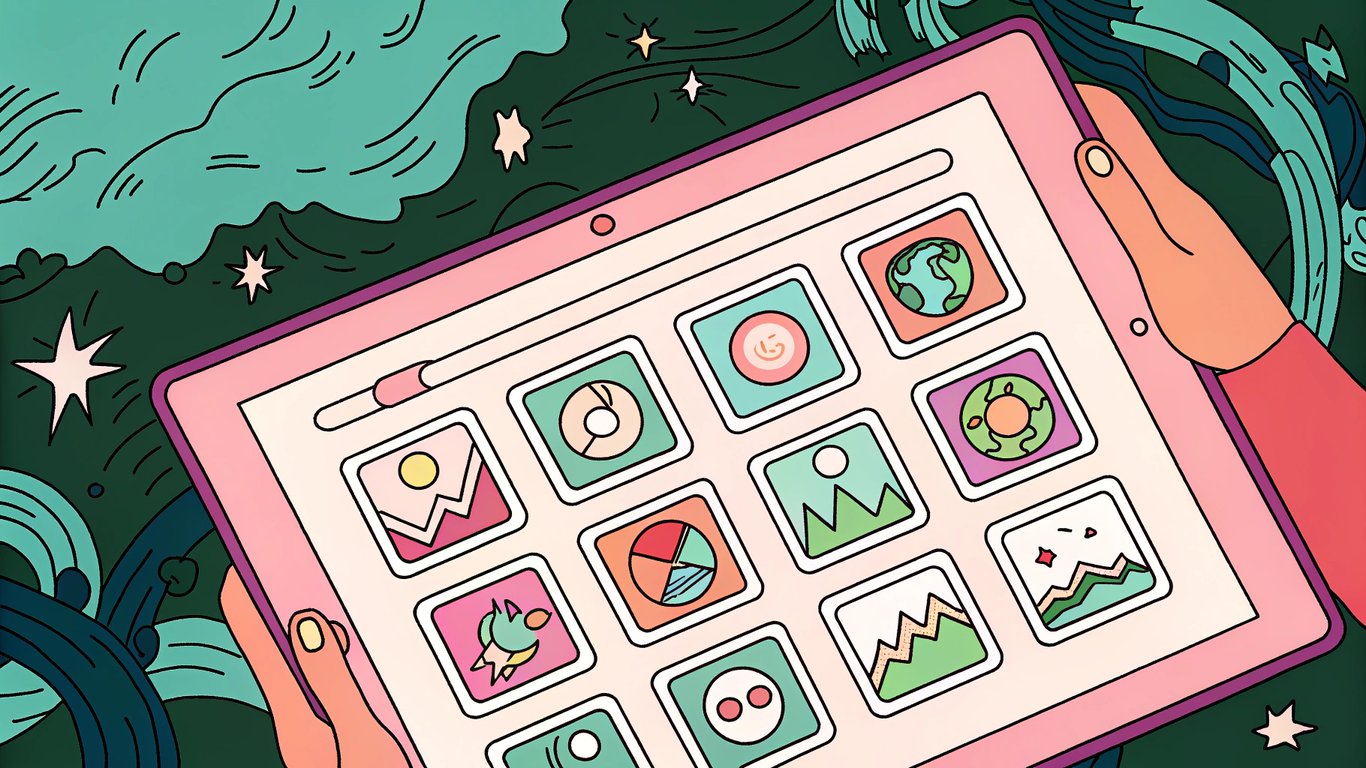 A sleek, modern WordPress dashboard with glowing plugin icons arranged like a treasure map, surrounded by swirling search engine logos and a rising line graph, all bathed in a subtle blue glow.