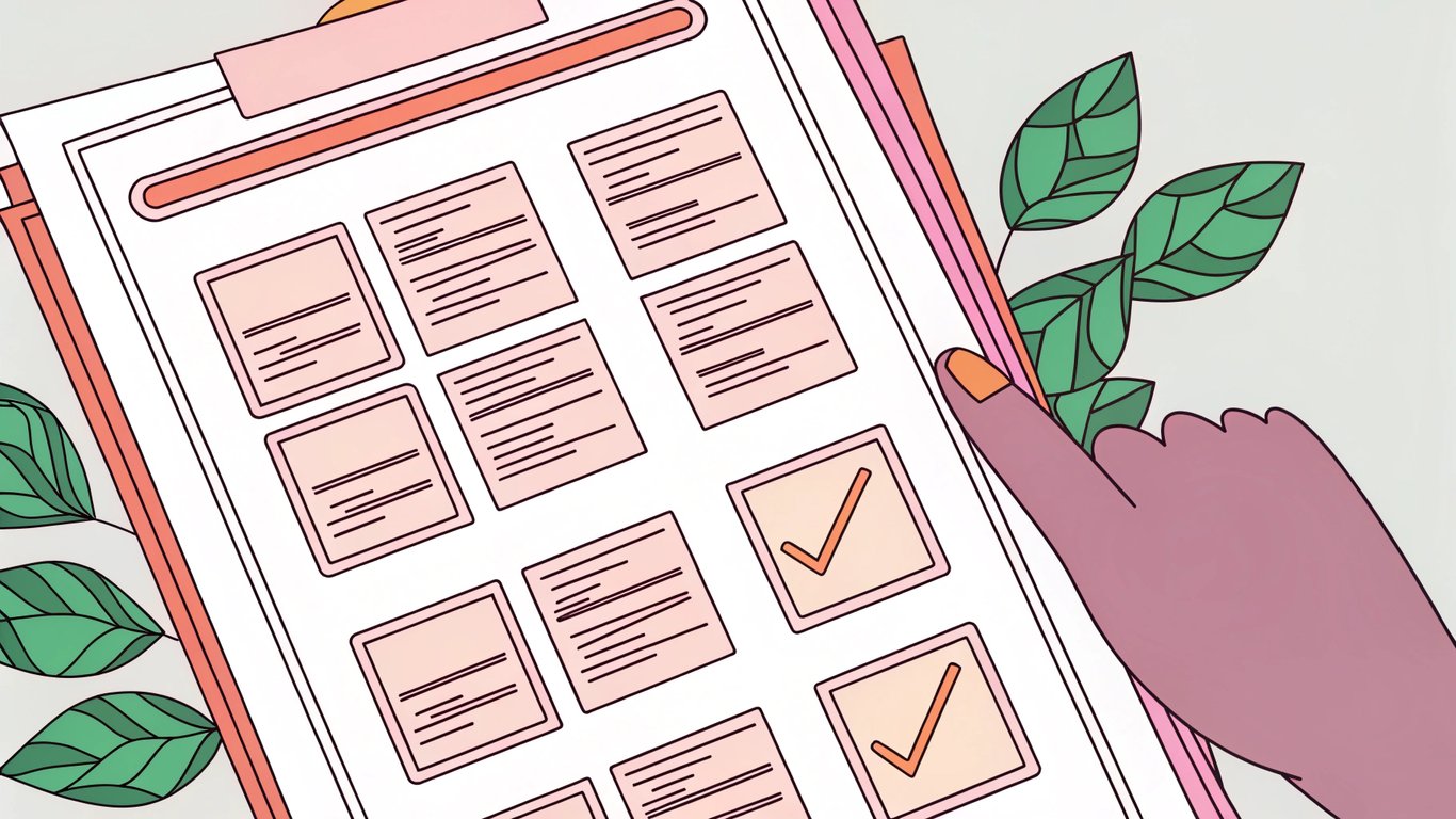 A completed checklist symbolizing a solid foundation for on-page SEO.