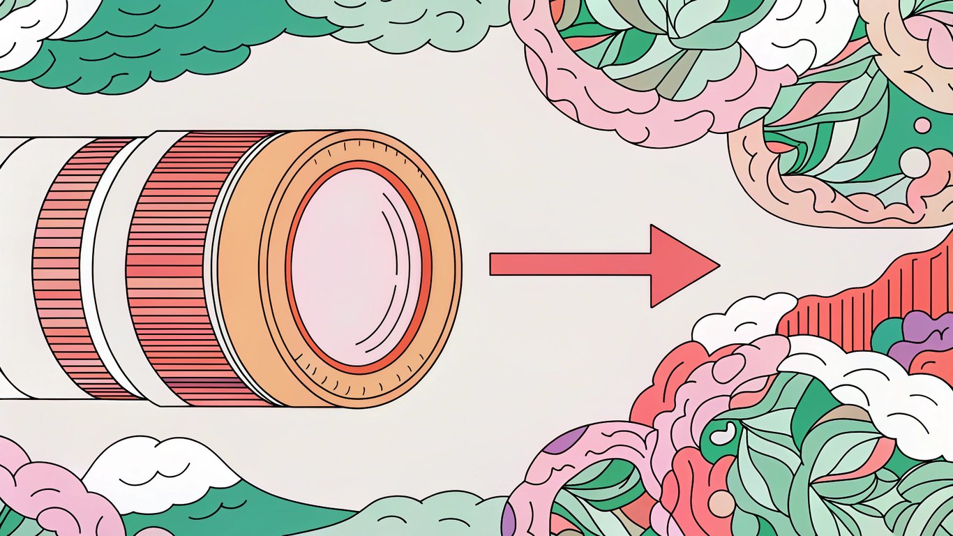 A large image being compressed into a smaller, optimized version, representing image optimization.