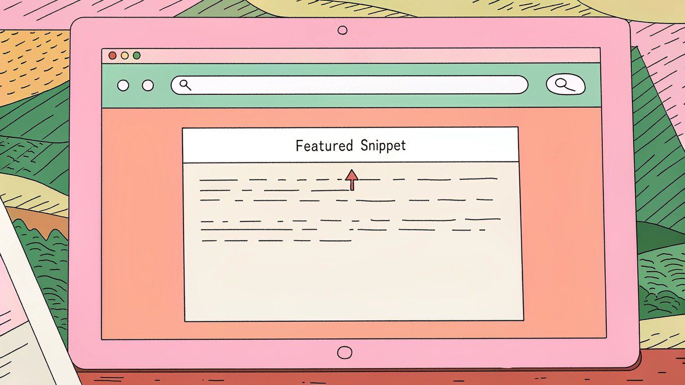 Illustration showing a well-structured webpage contributing to a featured snippet on a search engine results page, highlighting how headings can be used for questions and answers.