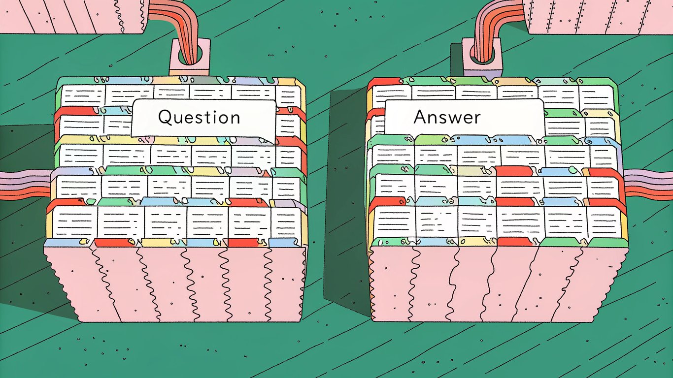 Abstract representation of JSON-LD structured data for FAQs