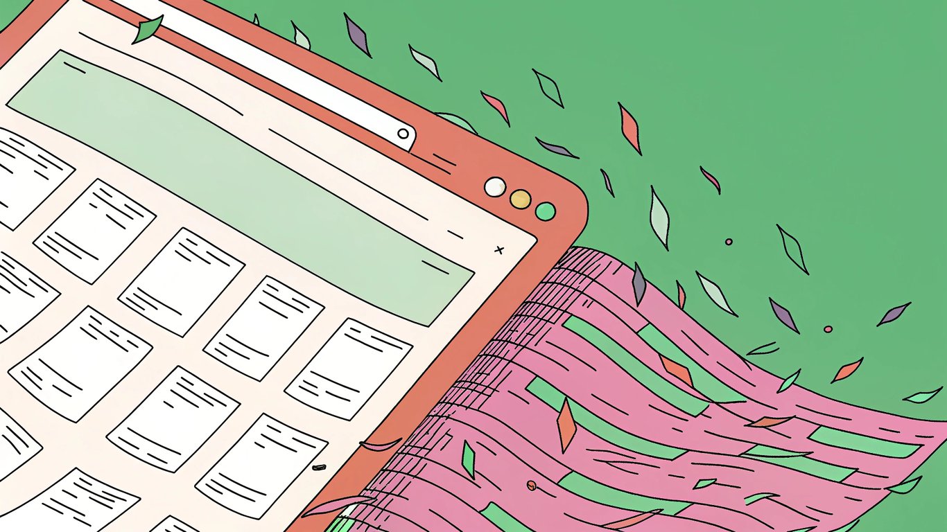 Illustration of a digital content page crumbling and falling, representing low-quality, thin content that fails to rank.