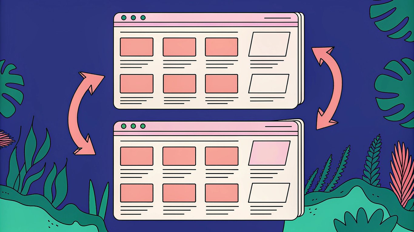 Diagram illustrating how ad revenue works, with ads on a blog page, visitor views, and money flow.