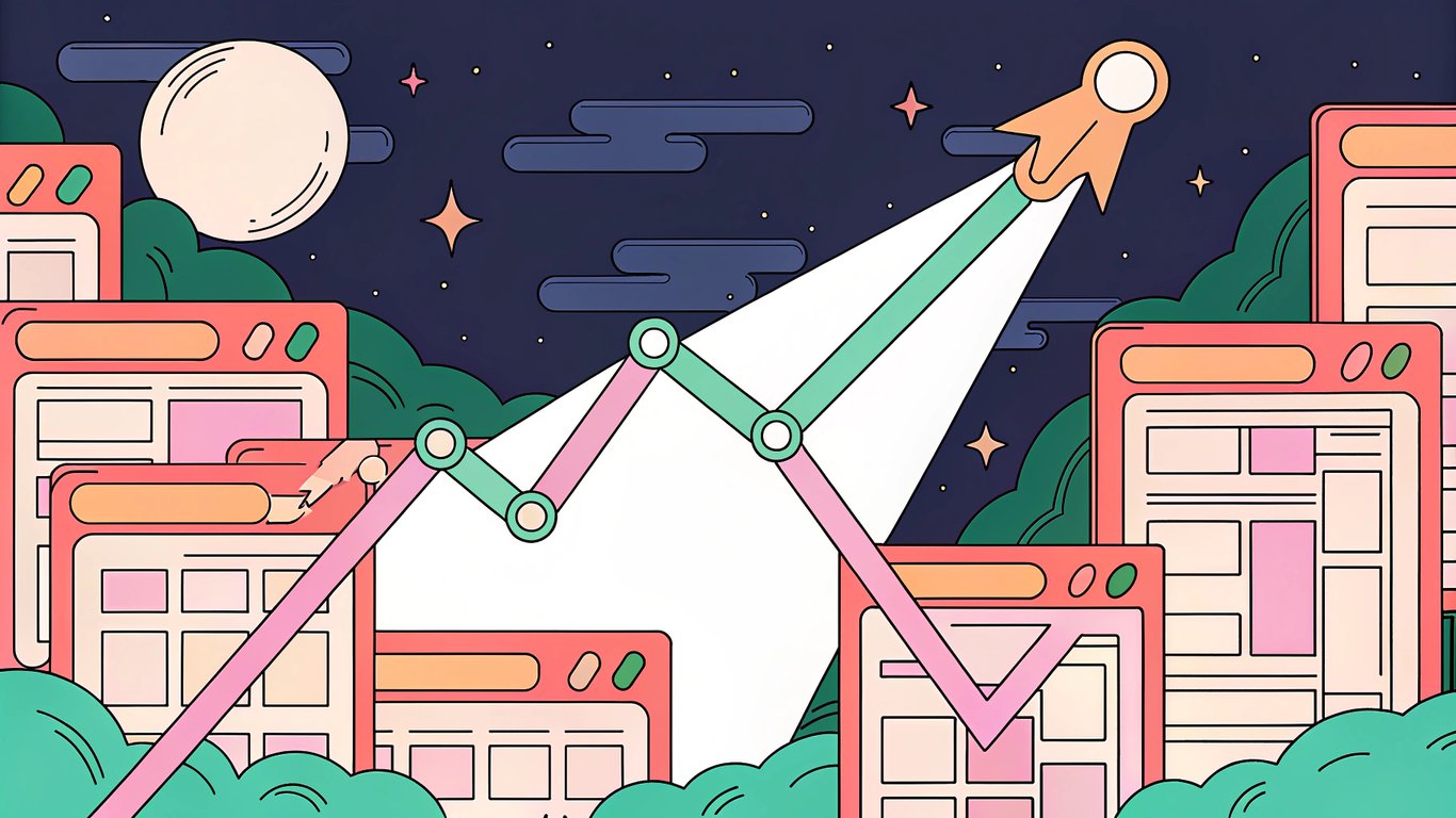 Visual representation of SEO optimization leading to higher search rankings.