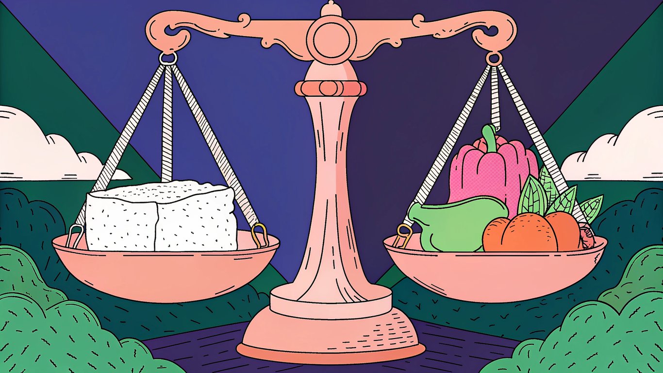 A balanced scale representing the ideal trade-off between high search volume and low keyword difficulty.