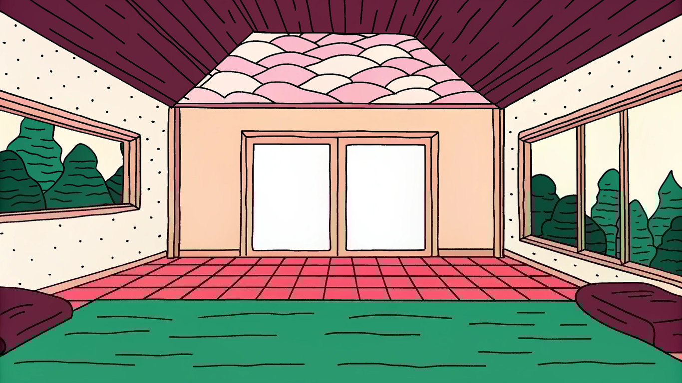 Illustration of an isolated room within a house, symbolizing an orphan page.