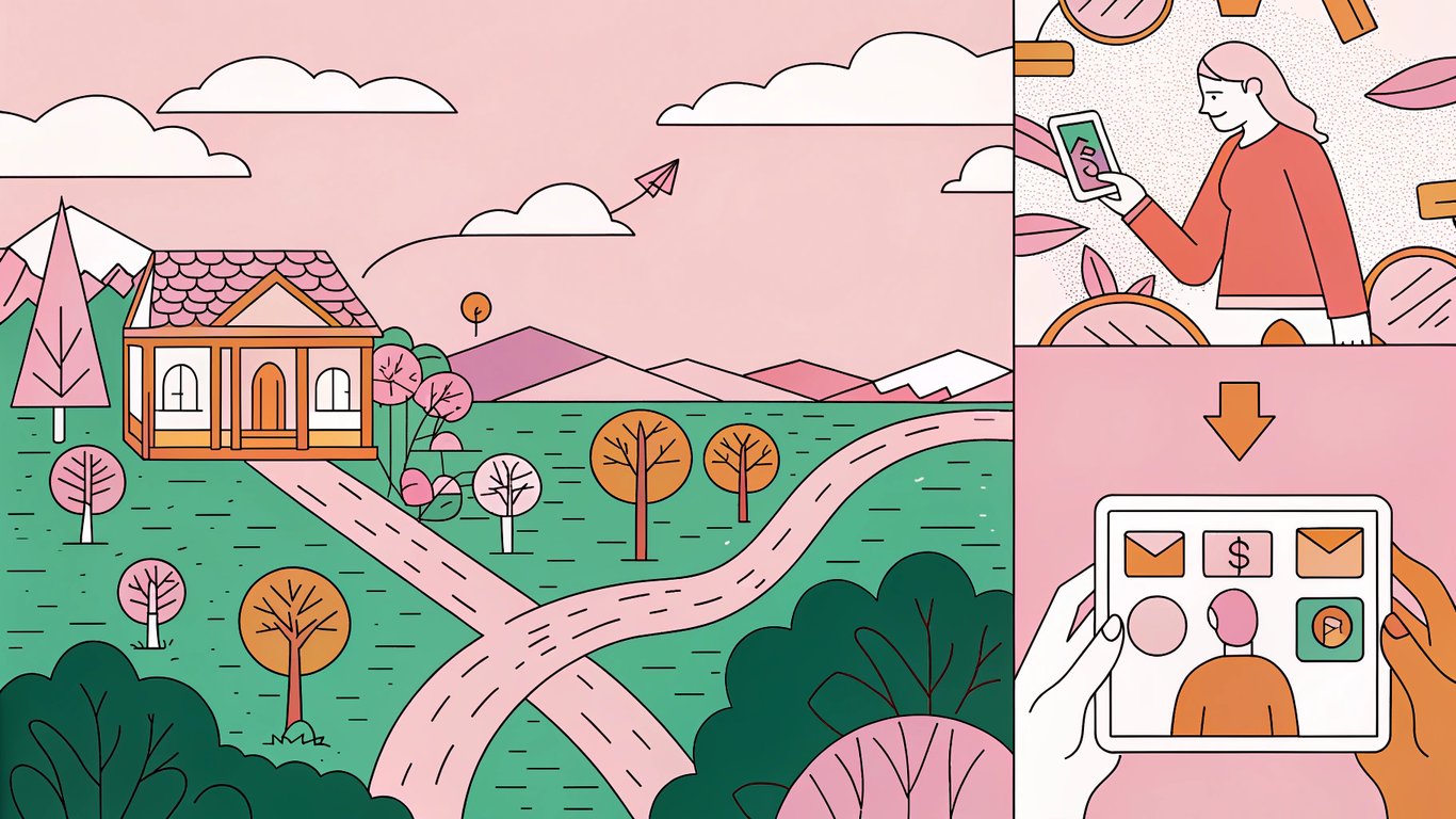 Visual representation of the affiliate marketing journey from content creation to commission payment.
