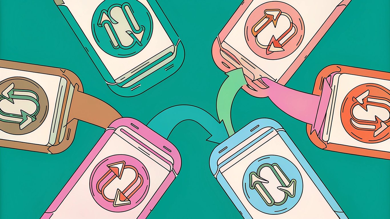 A network of interconnected blog posts showing internal links between them.