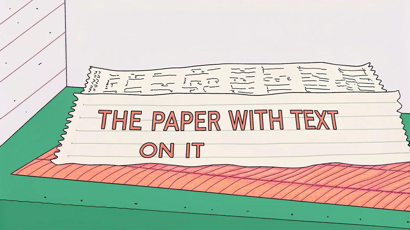 Illustration of a document or web page slowly fading and crumbling, symbolizing content decay.