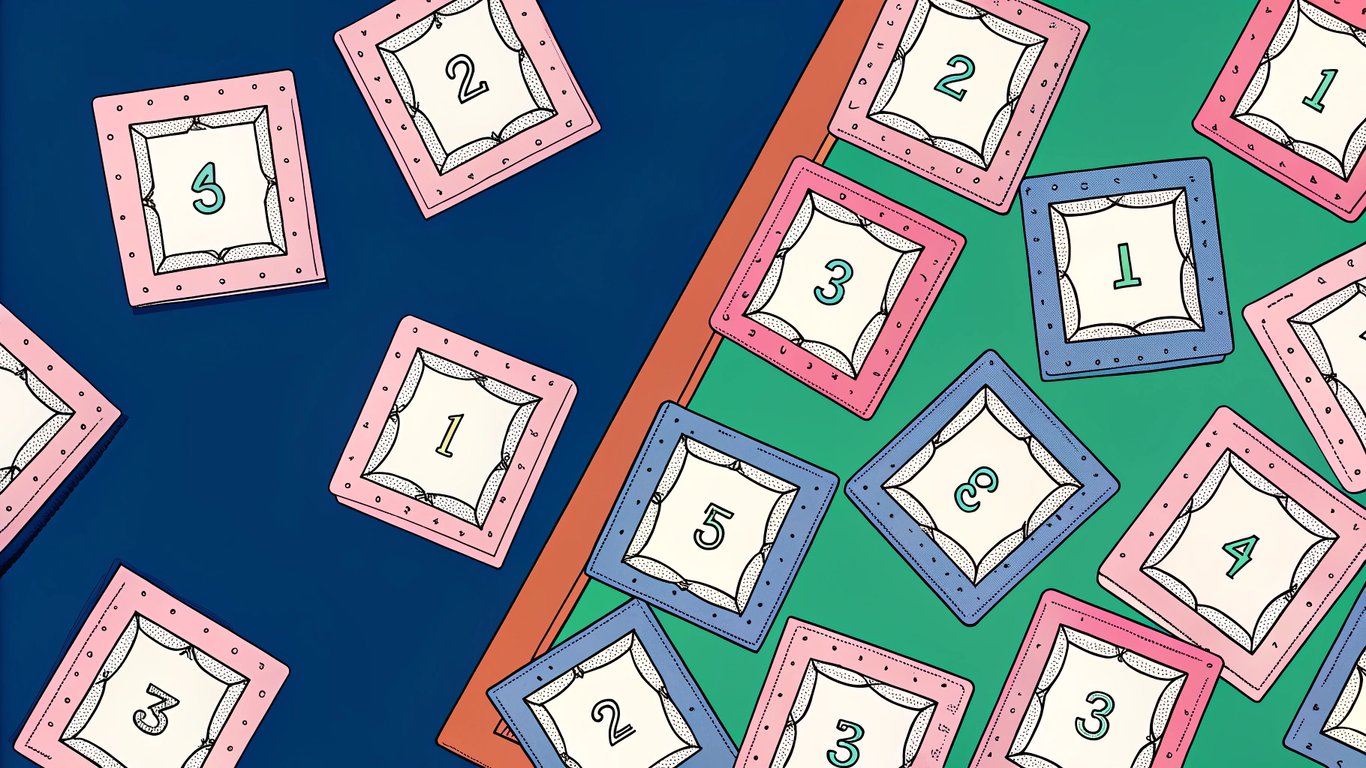 Multiple numbered cards or blocks, each representing a distinct, self-contained piece of information, emphasizing modularity and scannability.