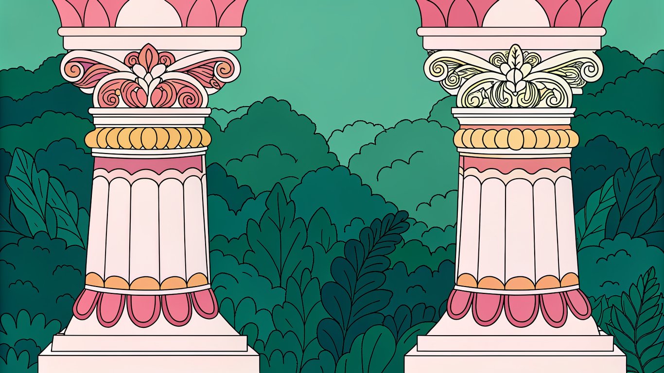 Comparison of Domain Authority (wide, many links) and Topical Authority (deep, detailed content).