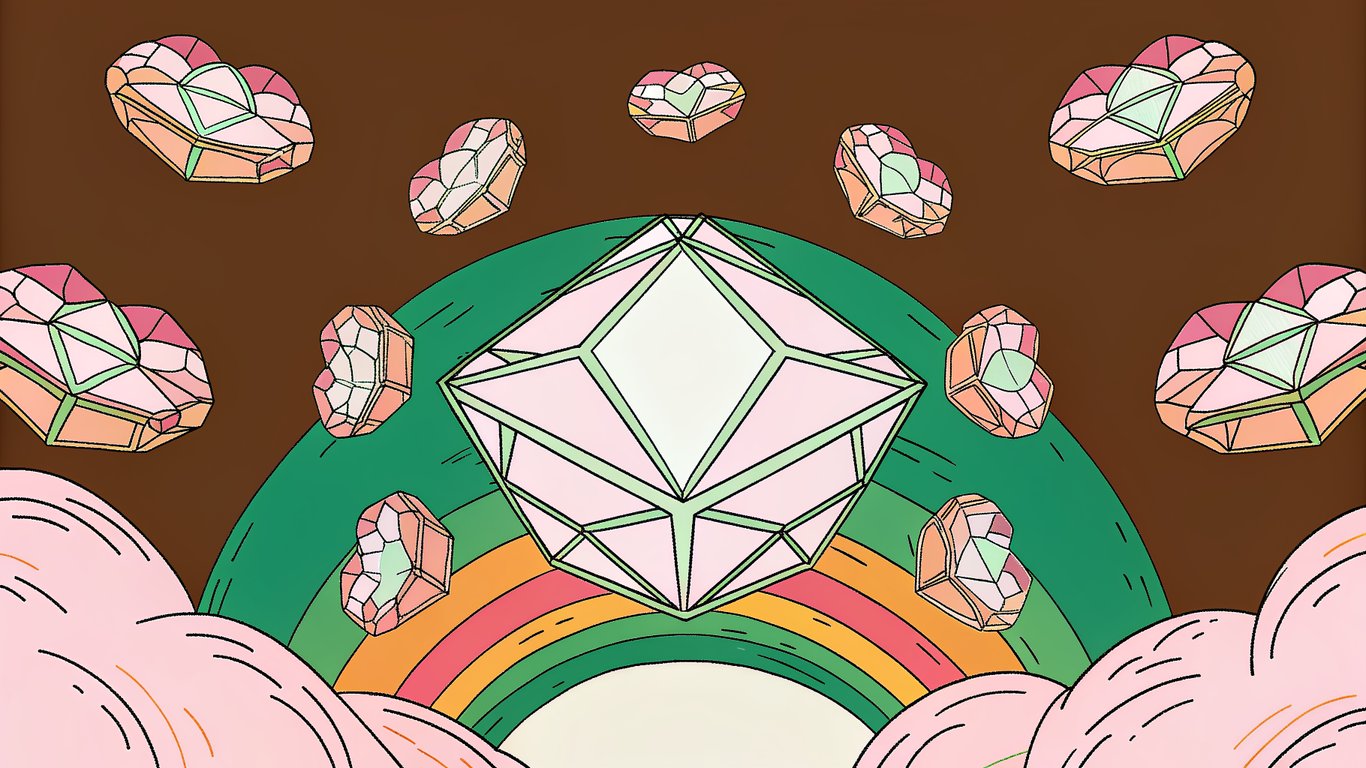 A large, complex shape fragmenting into numerous smaller, individual geometric shapes.