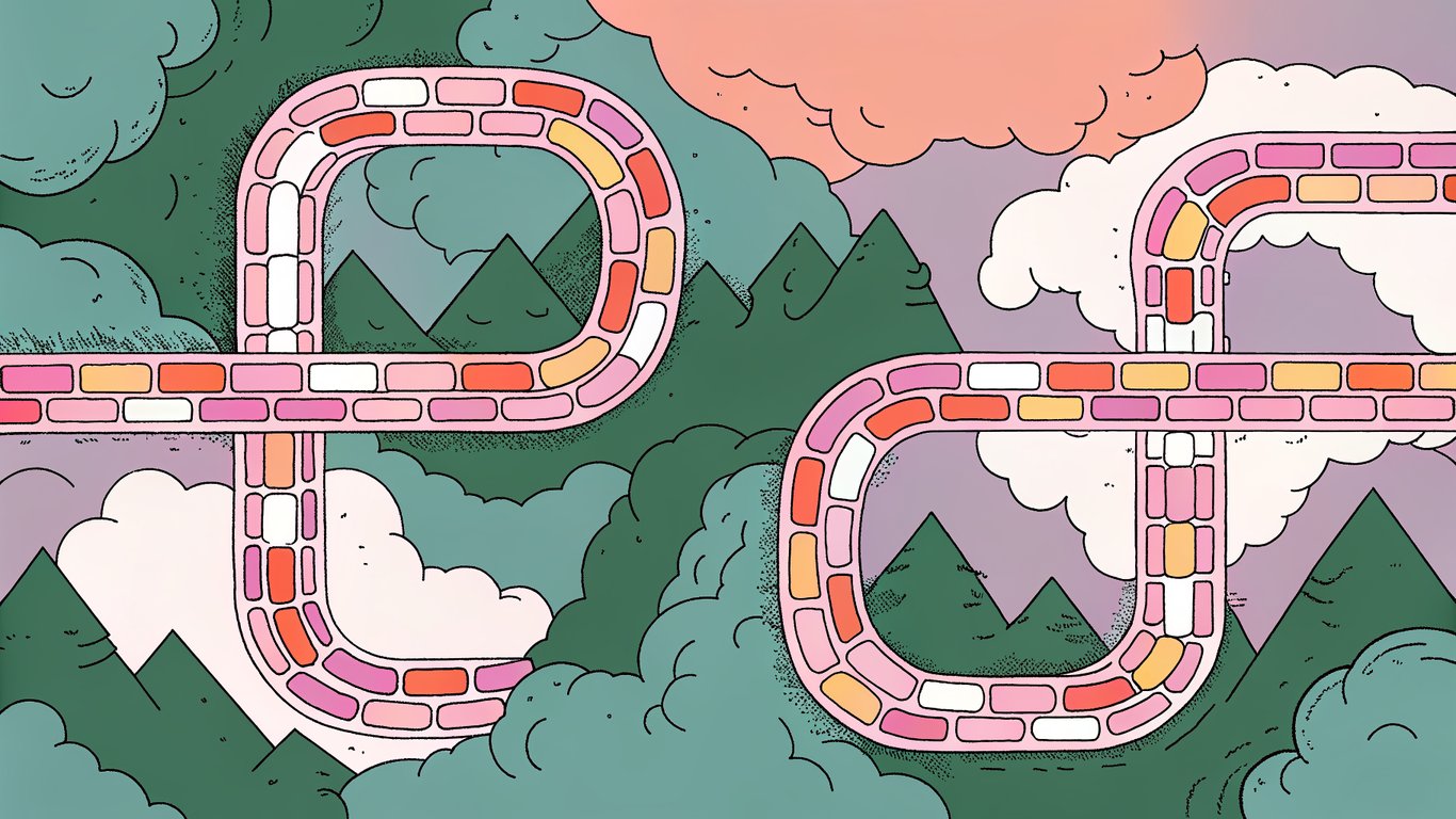 Illustration of a clogged content pipeline showing bottlenecks at different stages.