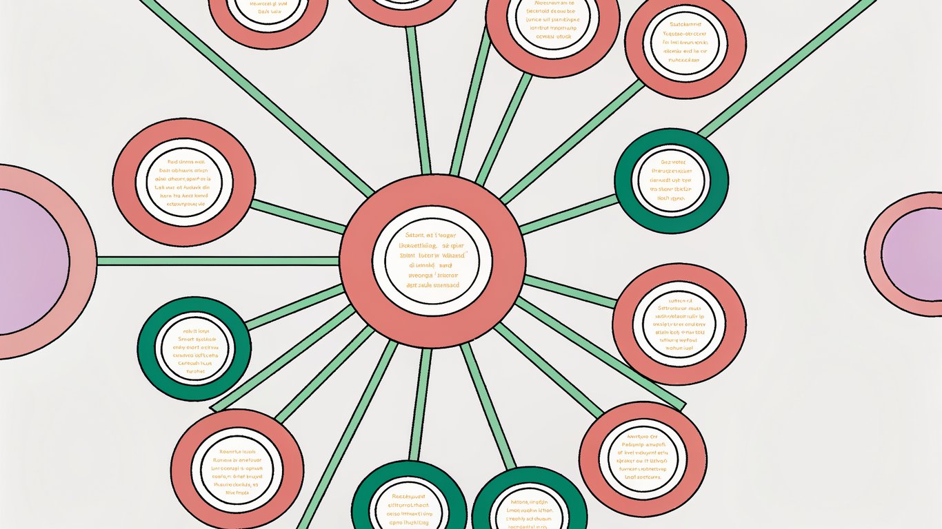 Diagram illustrating a content cluster with a central pillar page and interconnected cluster articles.