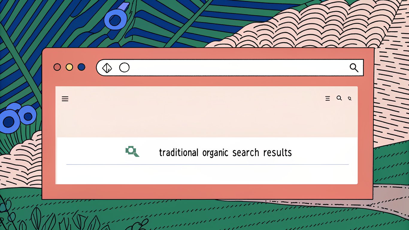 Illustration of a Google search results page showing a featured snippet box above organic listings.