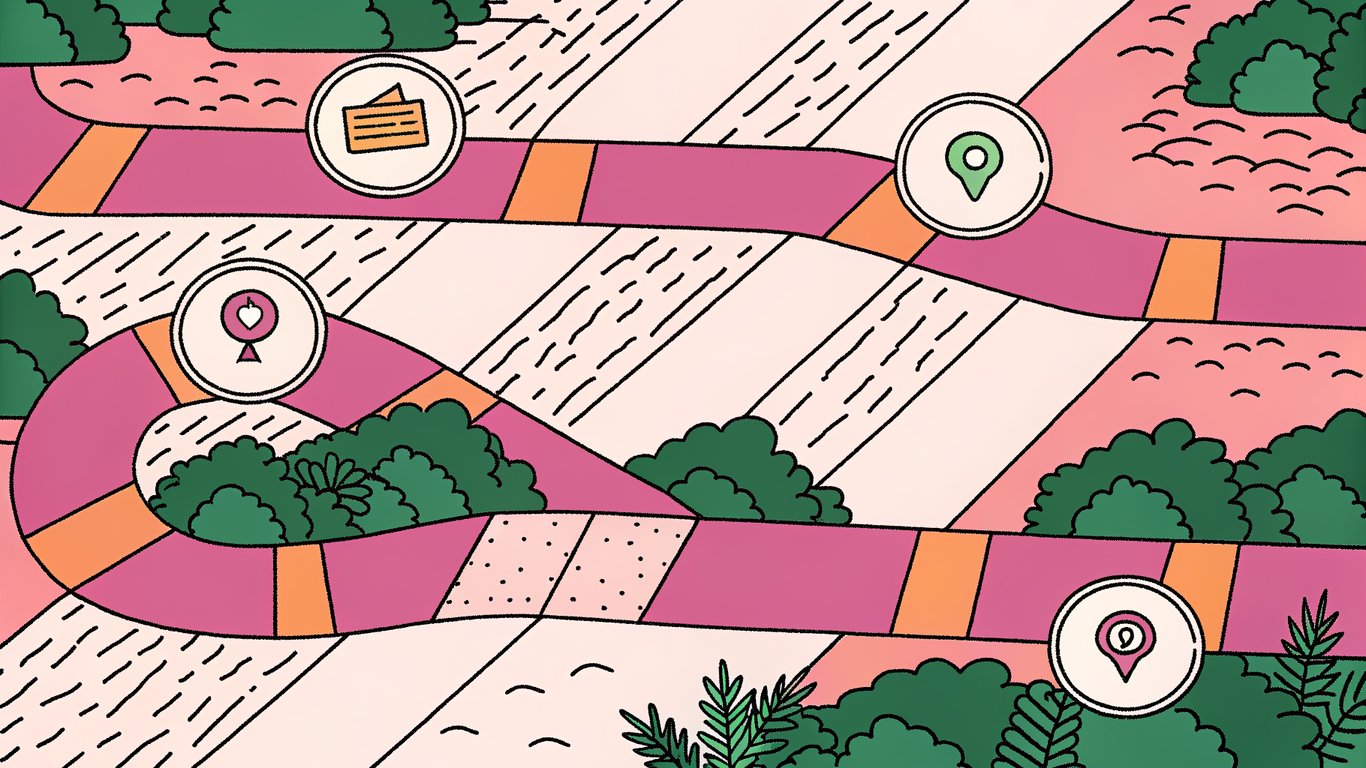 Diagram showing a content workflow with multiple stage-gate approval checkpoints, each with a specific icon.