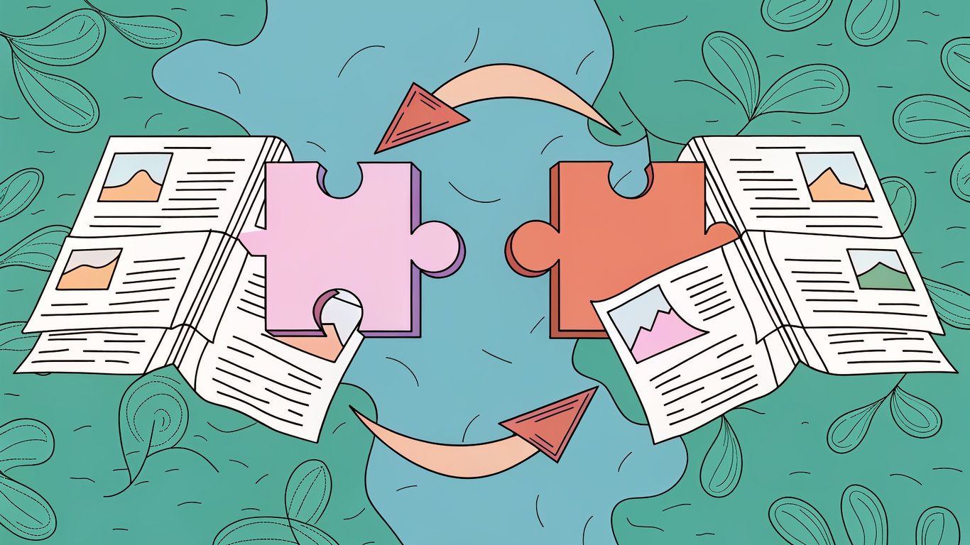 Illustration showing three content pruning strategies: merging content, deleting content, and redirecting content.